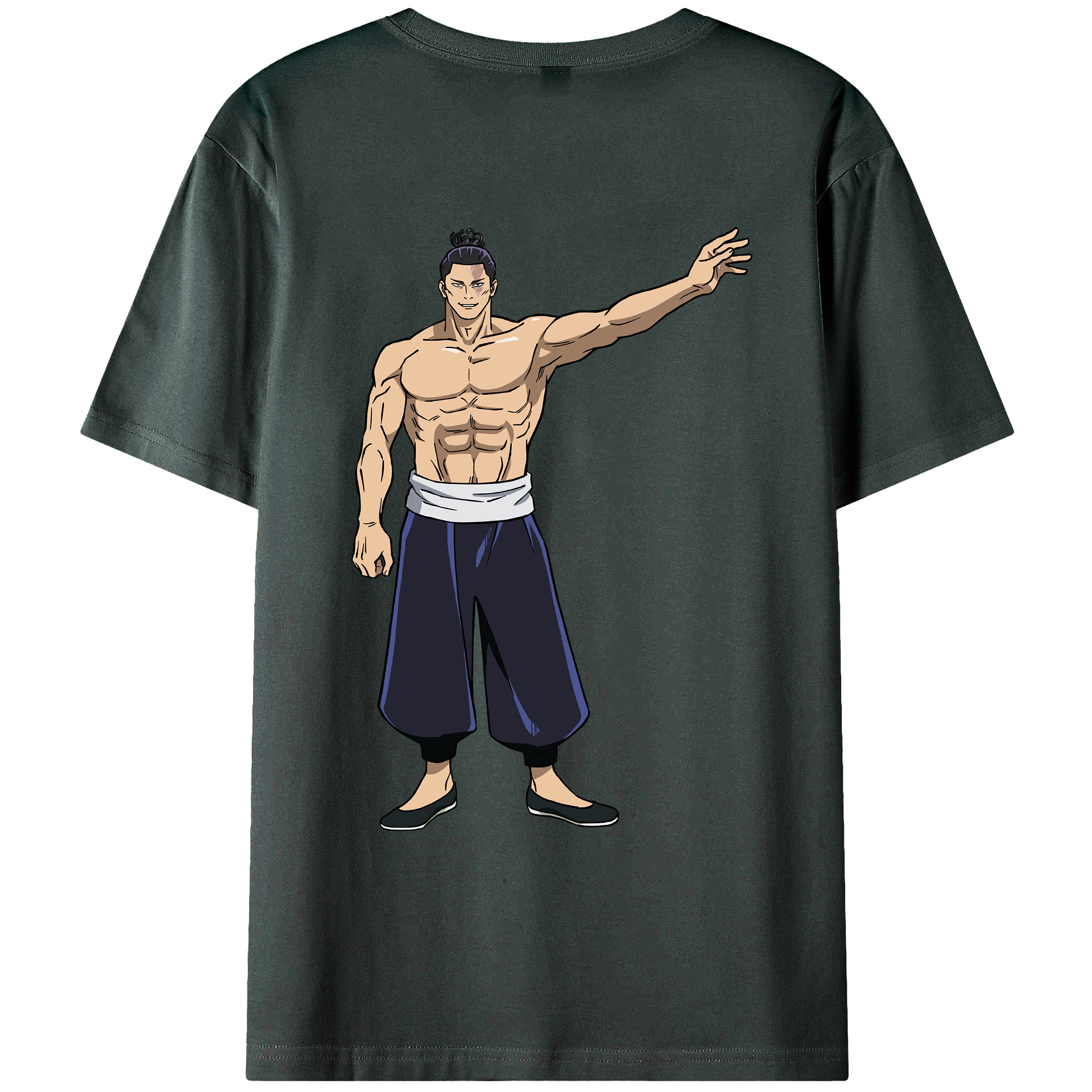 （画像用） 呪術廻戦 Jujutsu Kaisen 綿100％ メンズ半袖Tシャツ（バックプリント） 通気性